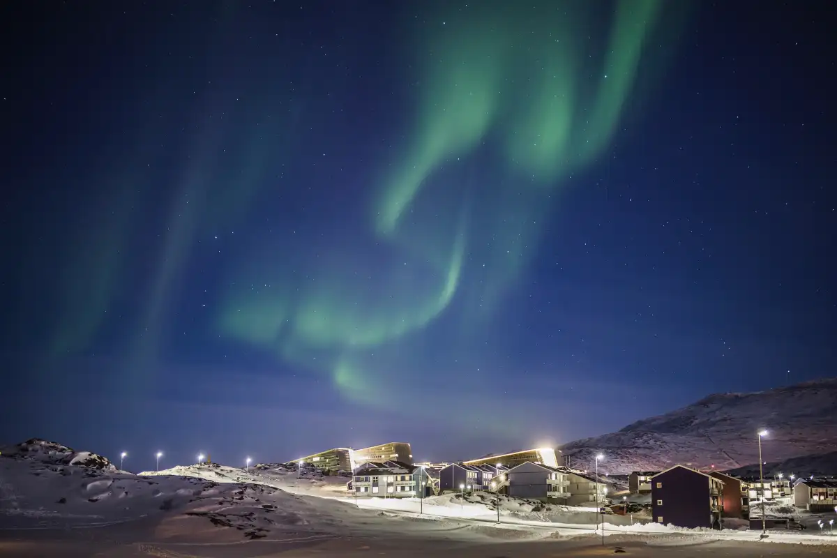 Northern lights above Nuuk, Greenland.